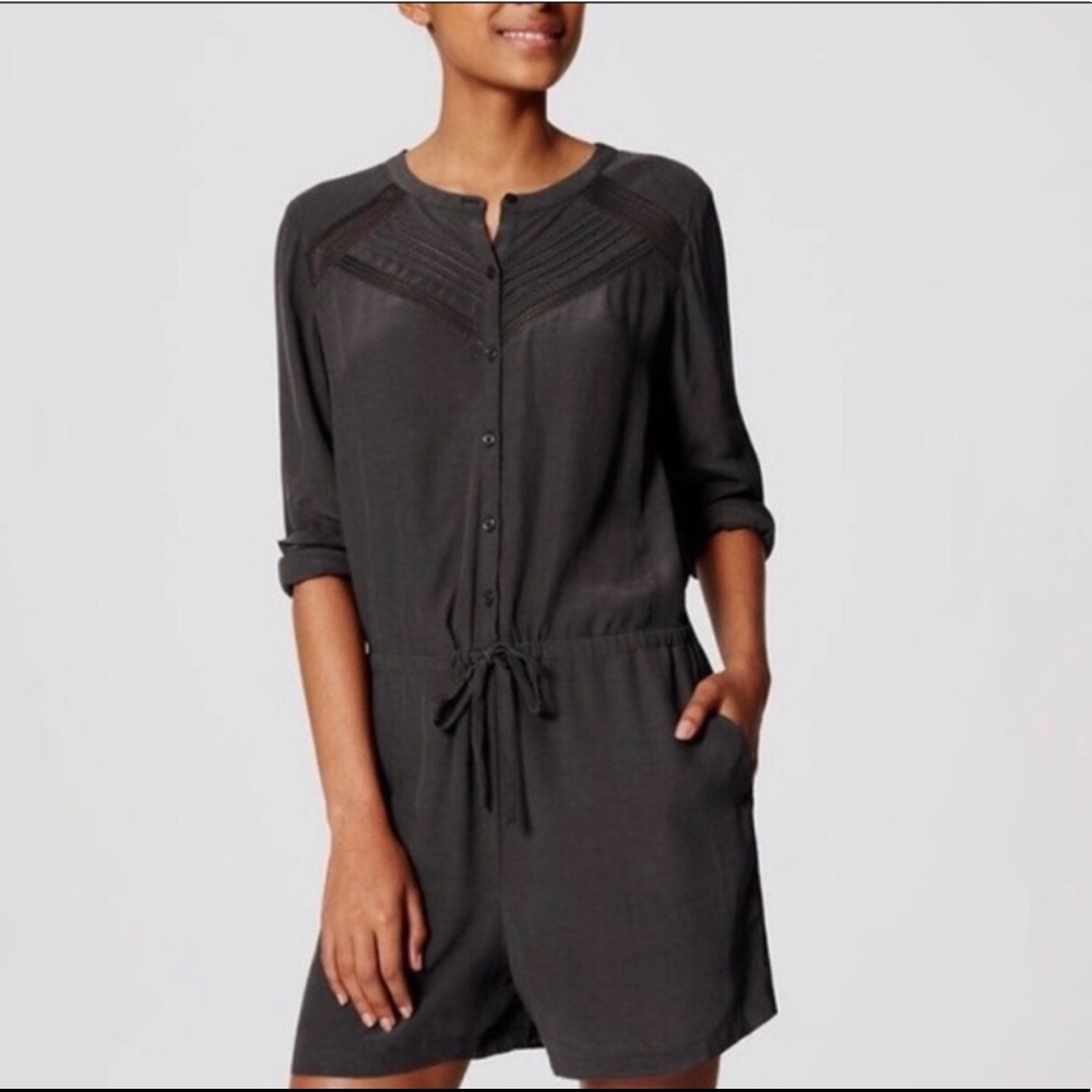 LOFT Romper Charcoal